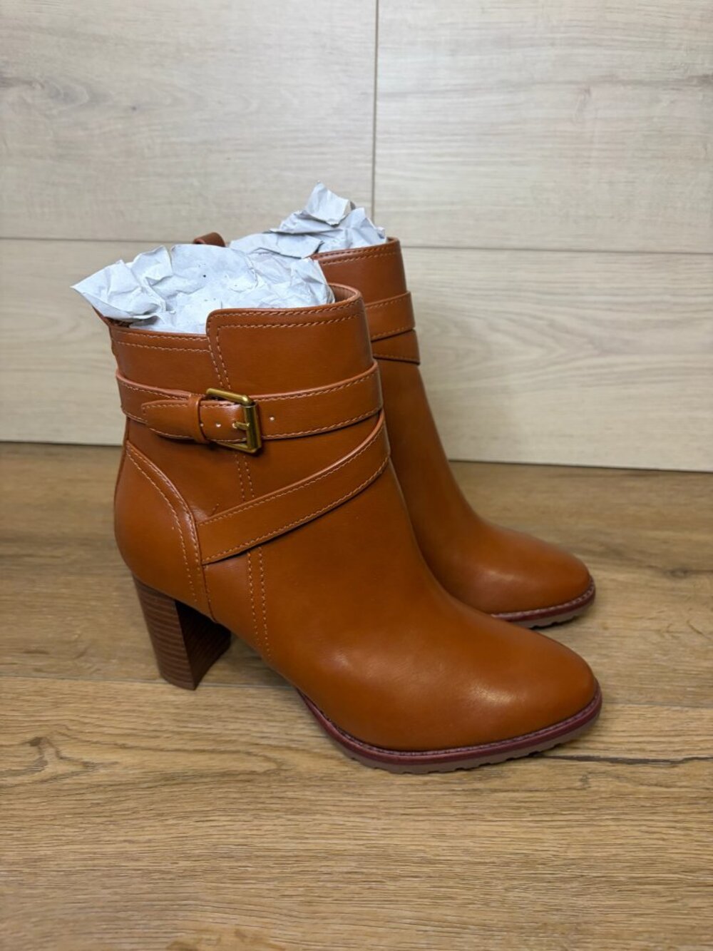 Giani Bernini Womens Brown Ninha Block Heel Dress Booties 7.5M